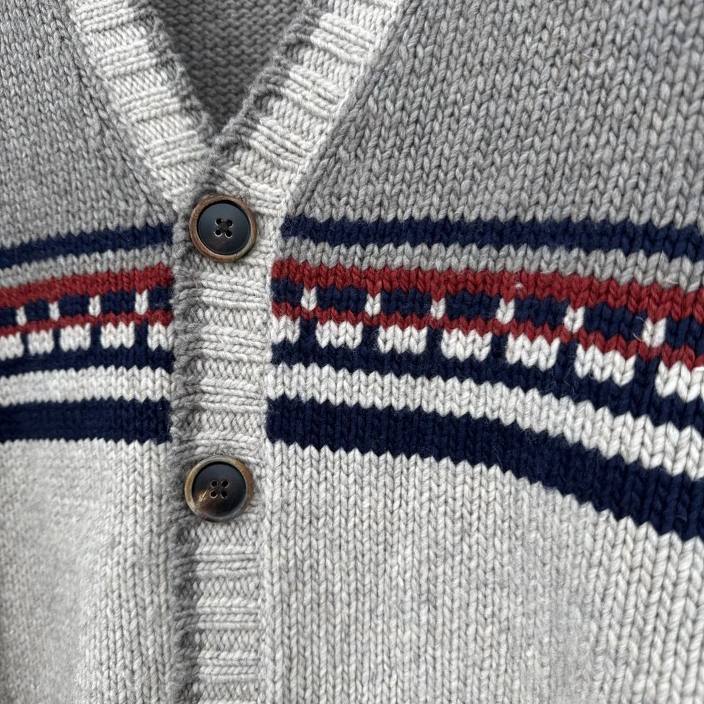 Brooks Brothers Men Sweater Size X Large Letterman‎ Style Cardigan Wool Blend